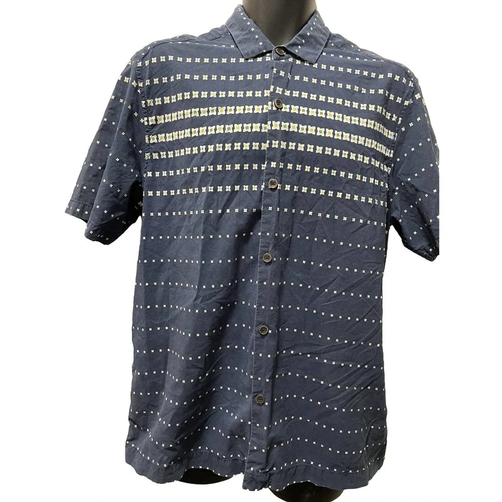 Tommy Bahama Limited Edition Island Modern Fit Navy Men’s Button Up Shirt‎